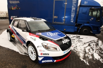 Škody Fabia Super 2000 na rok 2012 týmu Kresta Racing (J. Petrů)