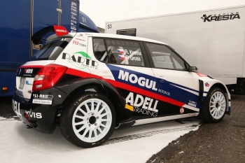 Škody Fabia Super 2000 na rok 2012 týmu Kresta Racing (J. Petrů)